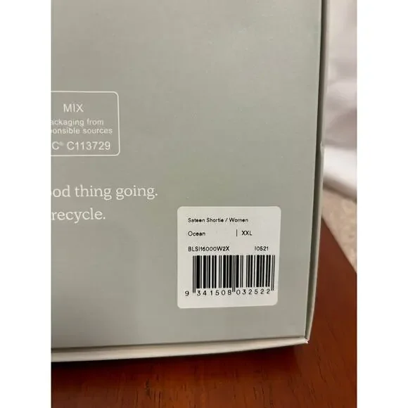 NWT Ettitude Sateen Shortie - Ocean - Picture 4 of 6